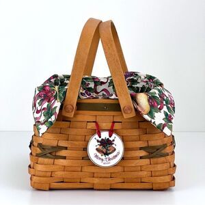 LONGABERGER 2000 Christmas Collection Deck the Hall Handwoven Basket